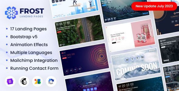 Frost – Coming Soon/ Under Construction Bootstrap 5 Template