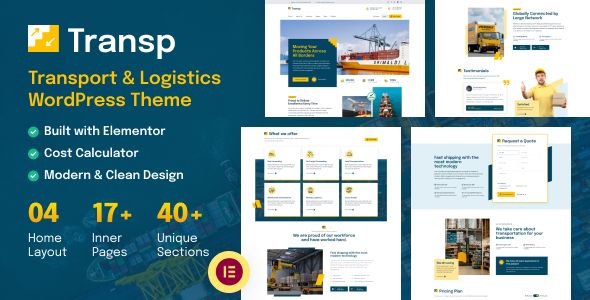 Transp – Transport Courier Logistics WordPress Theme