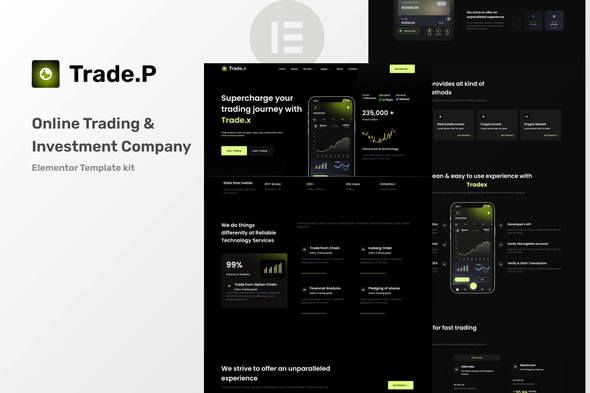 TradeP – Trading Investment Company Elementor Template Kit