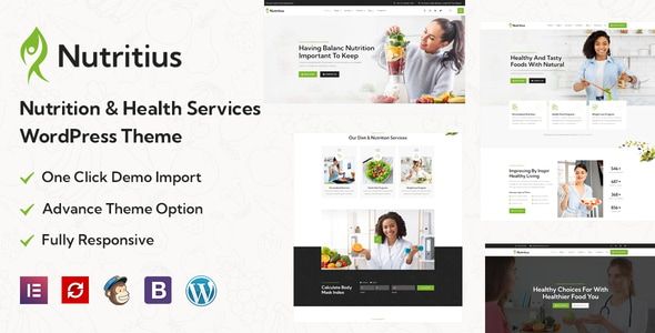 Nutritius – Nutrition Health Services WordPress Theme