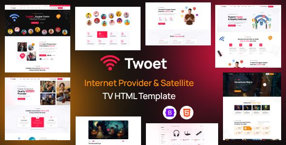 Twoet – Internet Provider Satellite TV HTML Template