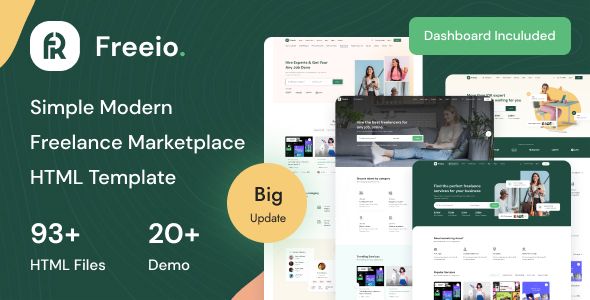 Freeio – Freelance Services Marketplace Job Board HTML Template