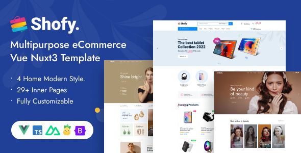Shofy – Multipurpose eCommerce Vue Nuxt 3 Template