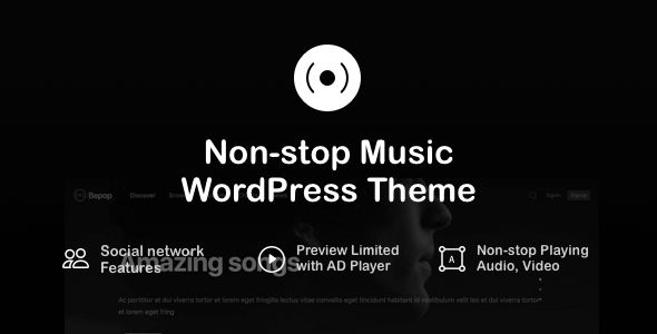 Bepop – Non-stop Music WordPress Theme