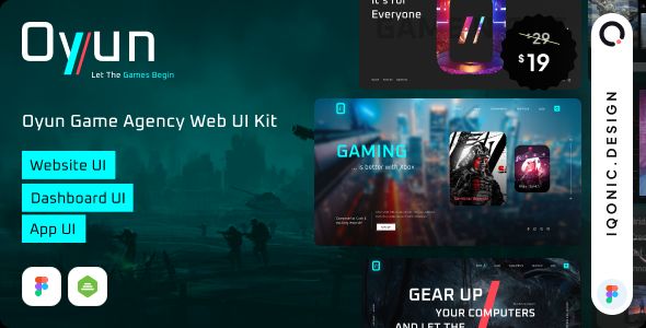 Oyun – Game Agency UI Kit