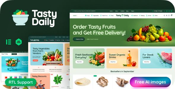 Tasty Daily – Grocery Store Food WooCommerce Theme