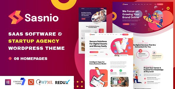 Sasnio – SaaS Software Startup Agency WordPress Theme