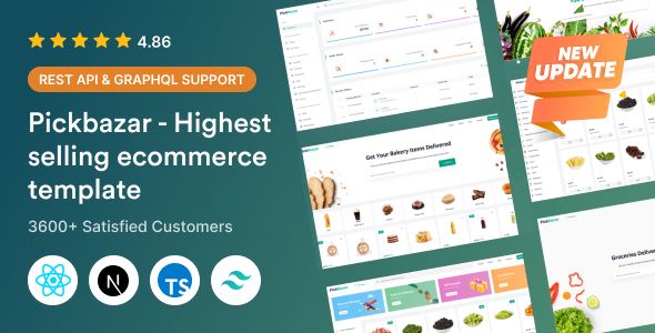 PickBazar – React Ecommerce Template with React Hooks, Next JS, GraphQL REST API