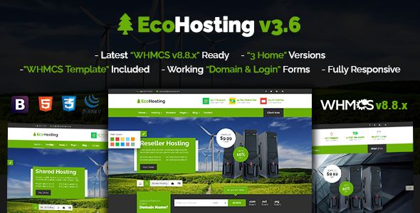 EcoHosting - Responsive HTML5 Hosting and WHMCS Template