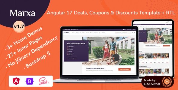 Marxa – Angular 16 Deals Coupons Discounts Theme