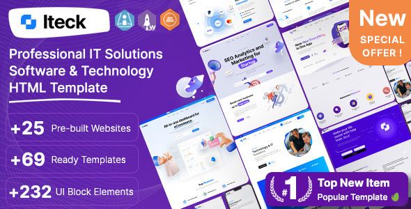 Iteck – Software Technology HTML Template