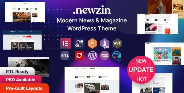 Newzin – WordPress Newspaper Magazine Elementor Theme