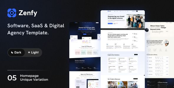 Zenfy – Software/ SaaS Digital Agency Template