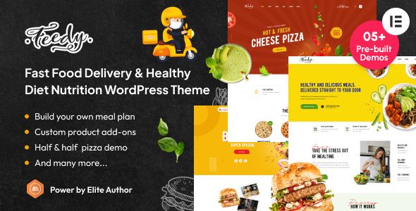 Feedy – Healthy Fast Food Delivery Diet Nutrition WordPress Theme