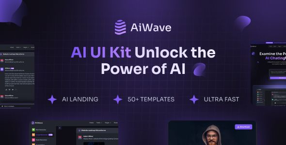 Aiwave – AI SaaS Website + Dashboard HTML5 UI Kit