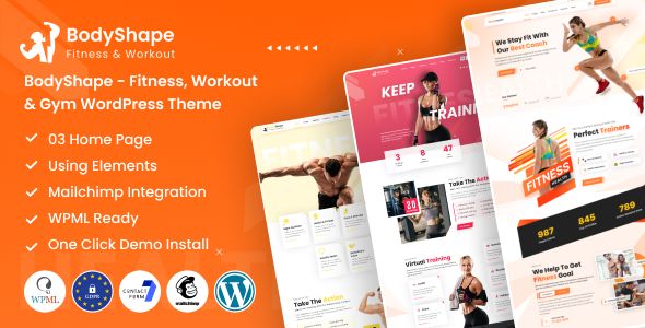BodyShape – Fitness, Workout Gym WordPress Theme