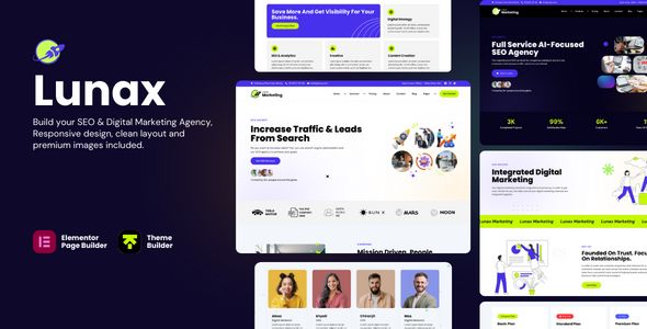 Lunax – Digital Marketing Agency SEO WordPress Theme