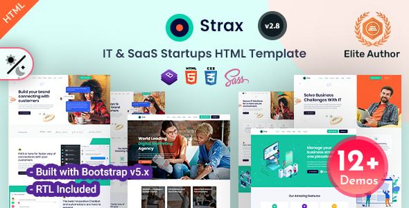 Strax – IT Services SaaS Software Startup Bootstrap 5 Template