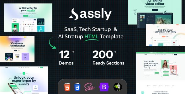 Sassly - SaaS Tech Startup HTML Template