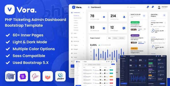 Vora – PHP Saas Admin Dashboard Bootstrap Template