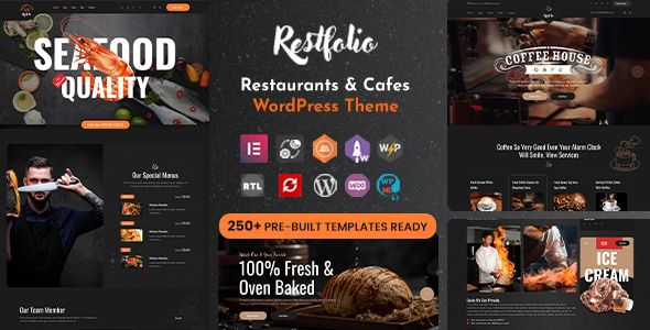Restfolio – Elementor Restaurants Cafes WordPress Theme