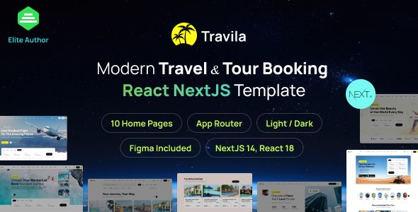 Travila – Modern Travel Tour Booking React NextJS Template