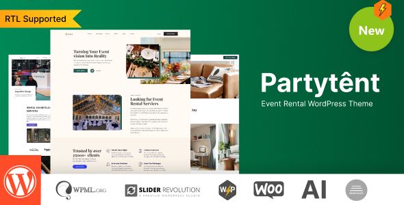 Partytent – Event Rental WordPress Theme