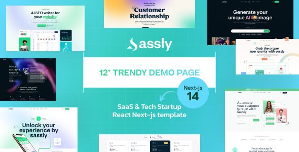 Sassly | SaaS/ AI Tech Startup React Next JS Template