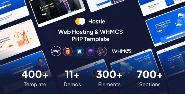 Hostie – Web Hosting WHMCS PHP Template