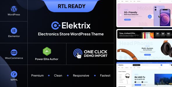 Elektrix – Elementor Electronics WooCommerce Theme