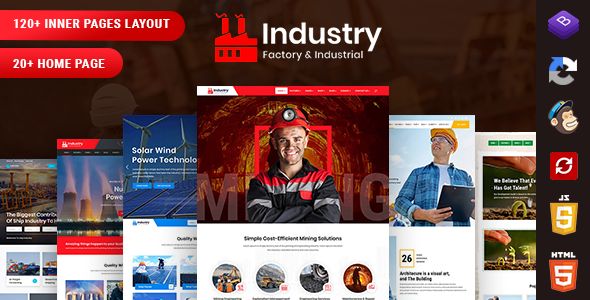 Industry – Factory Industrial Template + RTL Ready