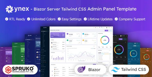 Ynex – Blazor Server Tailwind CSS Admin Dashboard Template