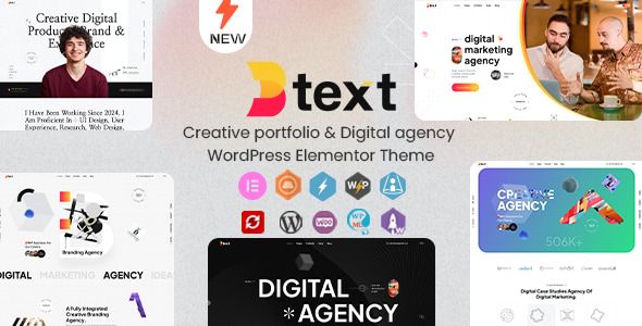 Btext – Creative Portfolio Digital Agency WordPress Elementor Theme