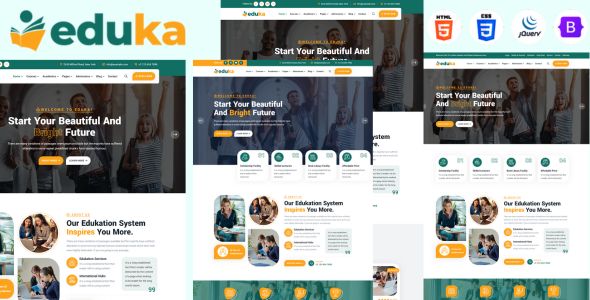 Eduka – School/ College/ University And Courses HTML5 Template