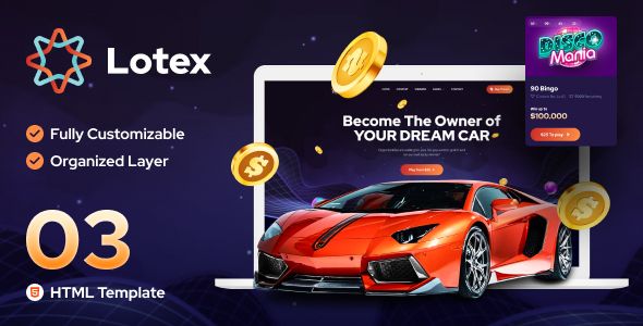 Lotex – Online Lotto Lottery HTML Template