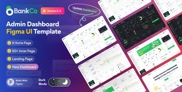 BankCo – Admin Dashboard Figma UI Templates