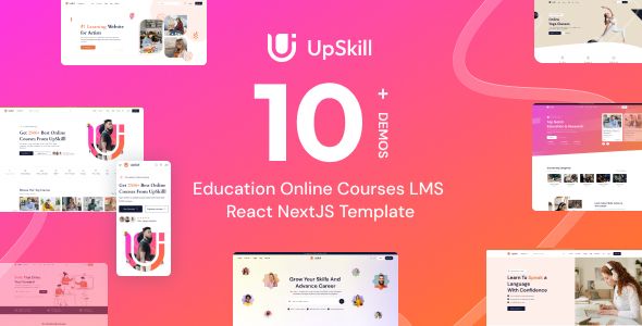UpSkill – Education Online Courses LMS React NextJS Template