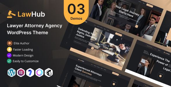 LawHub – Lawyer Attorney Agency WordPress Theme.