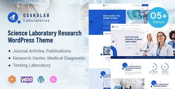 OsakaLab – Science Laboratory Research WordPress Theme