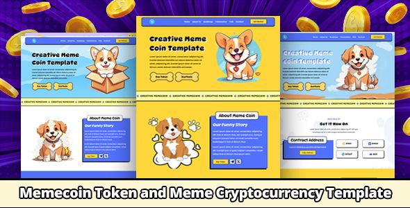 Memecoin Dogy – Meme coin ICO and Crypto Bootstrap Template