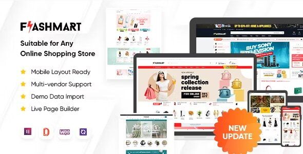 FlashMart – Multipurpose Elementor WooCommerce WordPress Theme (10+ Homepages Mobile Layout Ready)