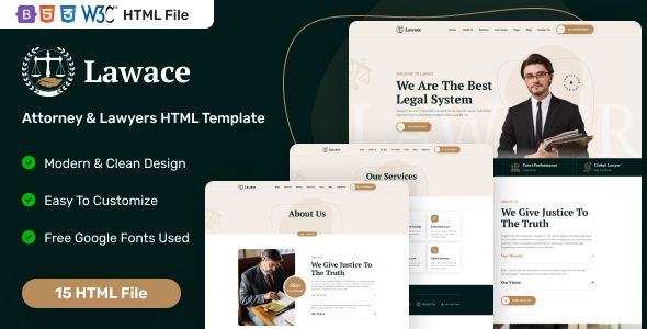 Lawace – Attorney Lawyers HTML Template