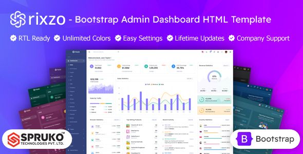 Rixzo – Bootstrap Admin HTML Dashboard Template