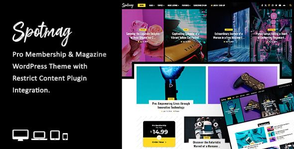 SpotMag – Pro Membership Magazine WordPress Theme