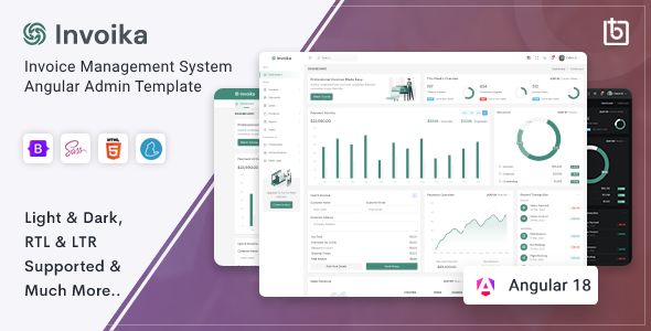 Invoika – Angular 18 Invoice Management Admin Template