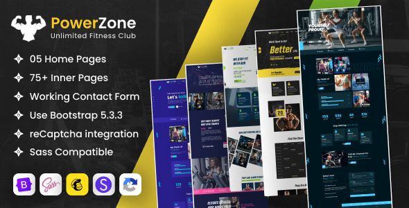 PowerZone – Fitness, Workout Gym HTML Template