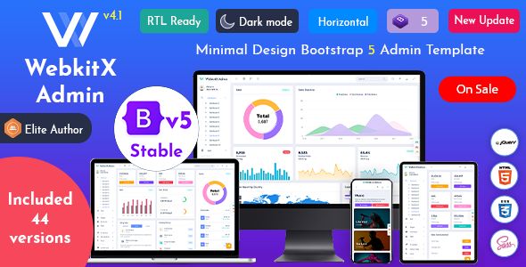WebkitX Admin – Bootstrap 5 Admin Dashboard Template User Interface