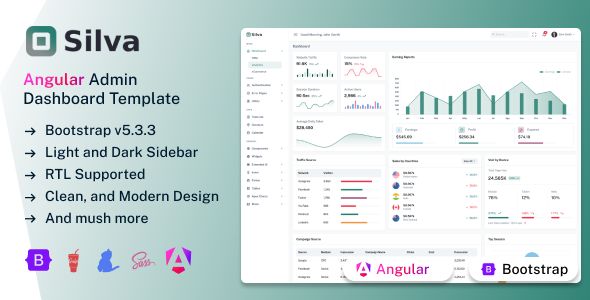 Silva – Angular Admin Dashboard Template