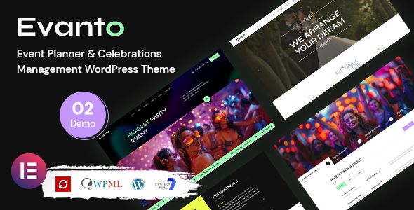 Evanto – Event Planner Management WordPress Theme
