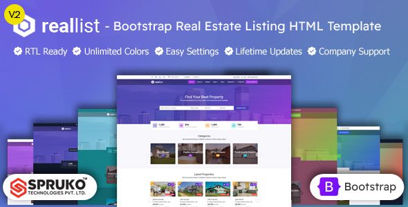 Reallist – Real estate Property listing Bootstrap Responsive HTML Template
